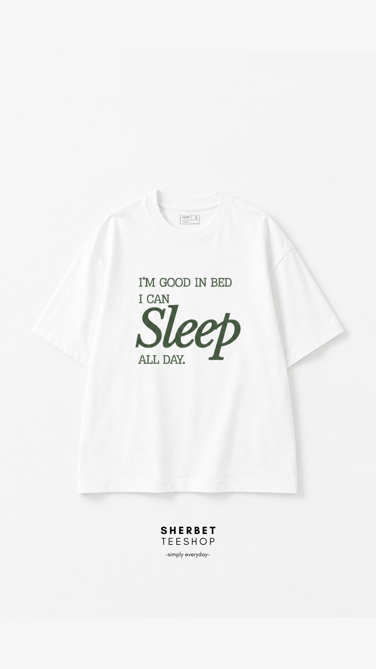 T-shirt เสื้อยืด คอลเลคชั่นใหม่ คนชอบนอน ! I ❤︎ sleep - Image 4