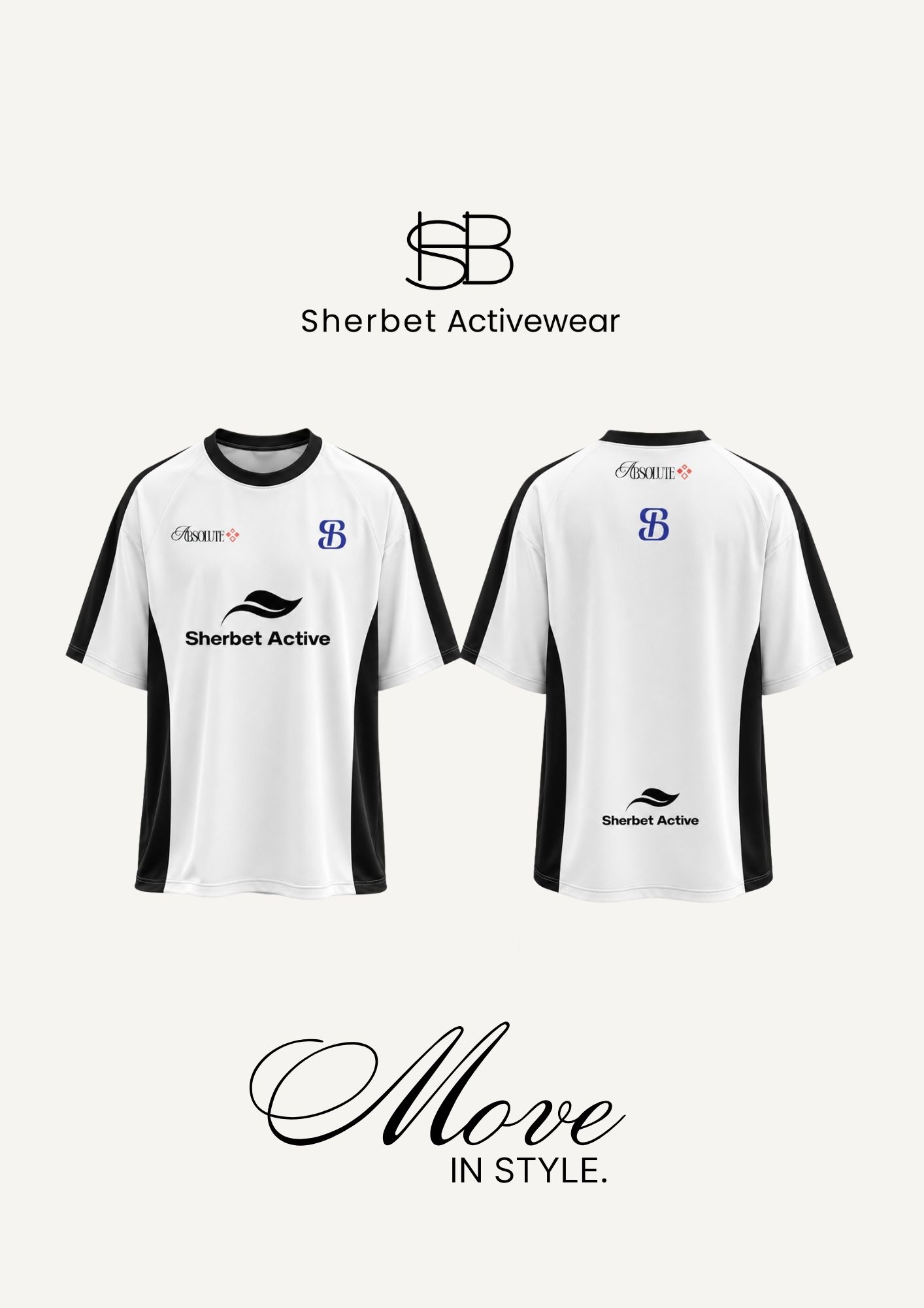 Activewear-รุ่น Absolute (WhiteBlack) - Image 1