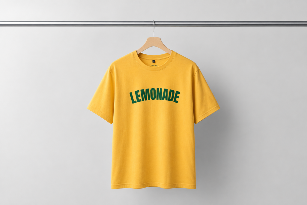 T-Shirt : Lemonade (Vintage Colorful) – Cotton fabric