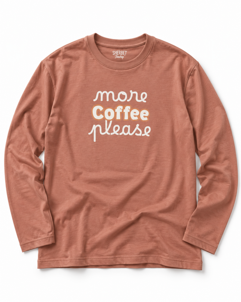 เสื้อแขนยาว.✦ ݁˖ 𝗠𝗼𝗿𝗲 𝗰𝗼𝗳𝗳𝗲𝗲 𝗽𝗹𝗲𝗮𝘀𝗲!-Cotton