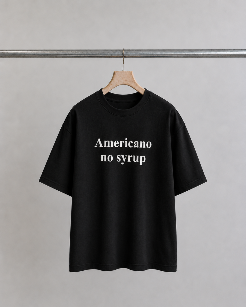 T-Shirt : Americano no syrup - Cotton fabric