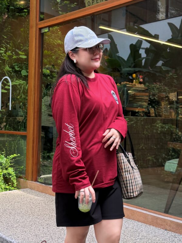 Long sleeve - Autumn (Wine&Beige) - Image 4
