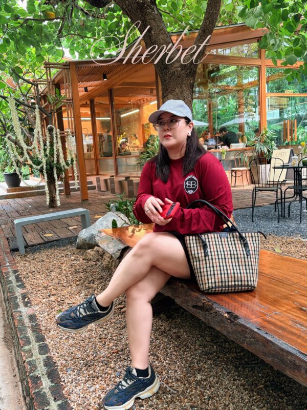 Long sleeve - Autumn (Wine&Beige) - Image 10