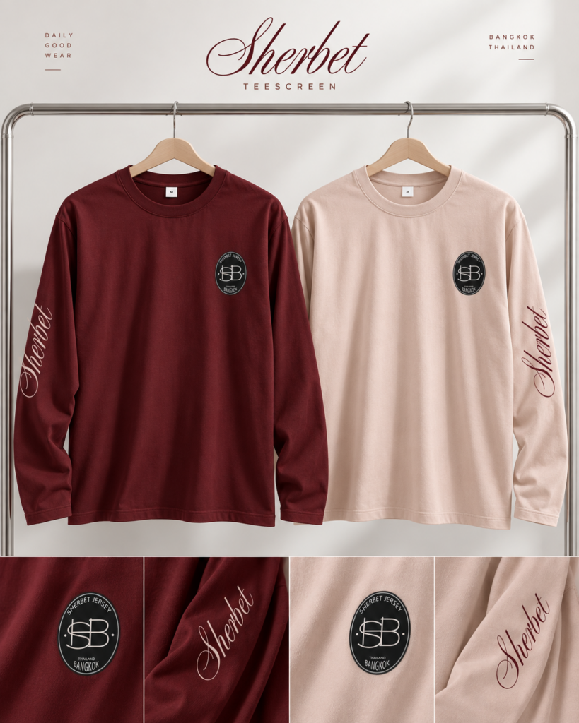 Long sleeve - Autumn (Wine&Beige)