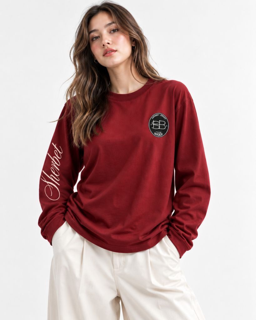 Long sleeve - Autumn (Wine&Beige)