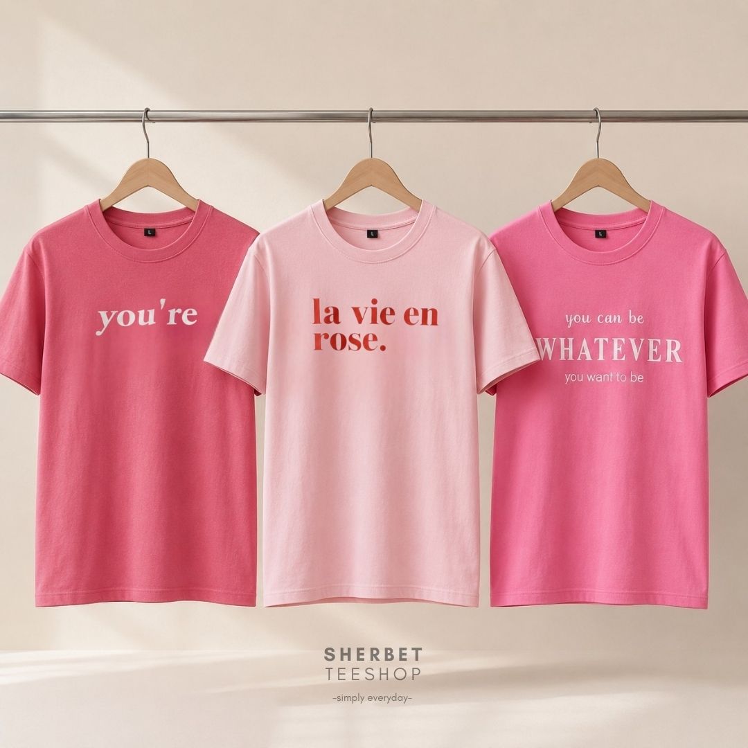 T-Shirt : Pink mode – Cotton fabric - Image 1