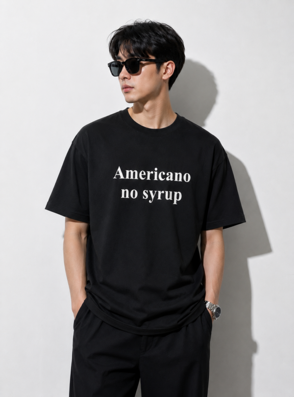 T-Shirt : Americano no syrup - Cotton fabric - Image 2