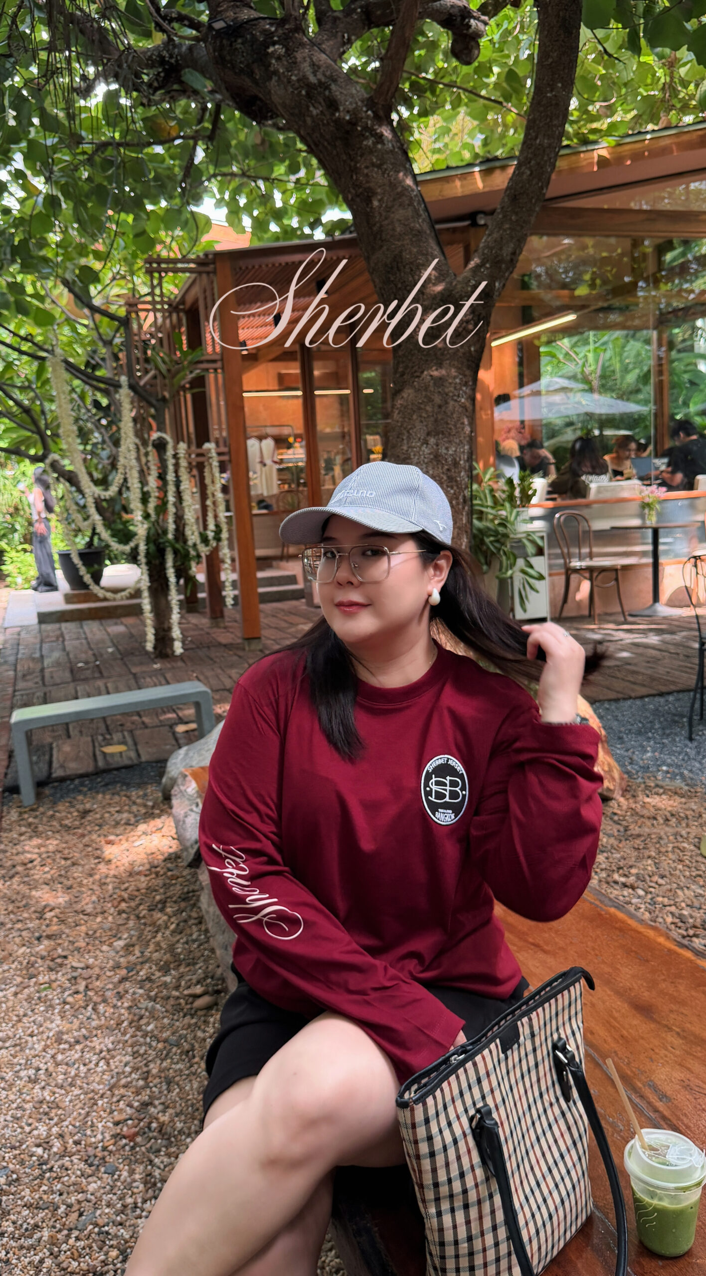 Long sleeve - Autumn (Wine&Beige) - Image 7