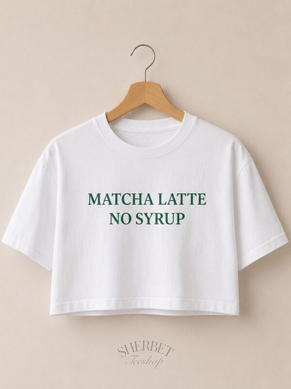 T-Shirt : Matcha Latte no syrup - Cotton fabric - Image 2