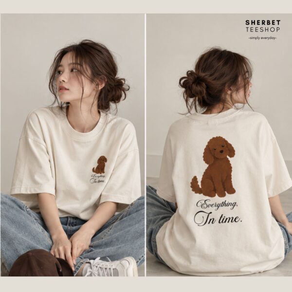 T-shirt Oversize : Everything in time 🩵 - Image 3