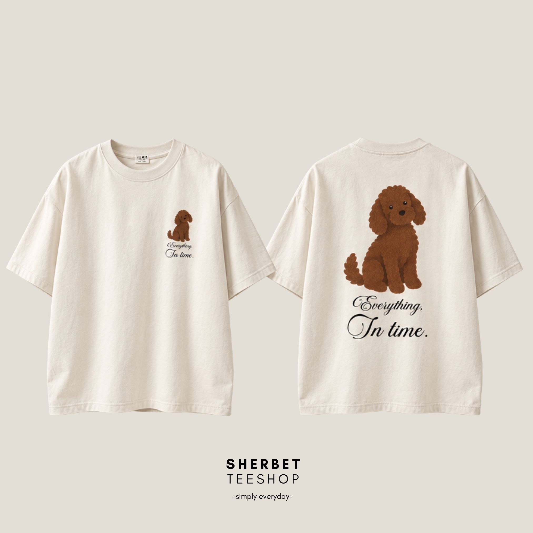 T-shirt Oversize : Everything in time 🩵 - Image 2