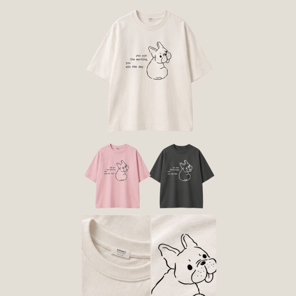 T-shirt Oversize : Win the Day 🩷