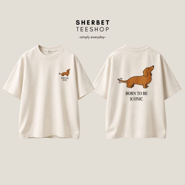 T-shirt Oversize : Born To be Iconic 🤎 - Image 1