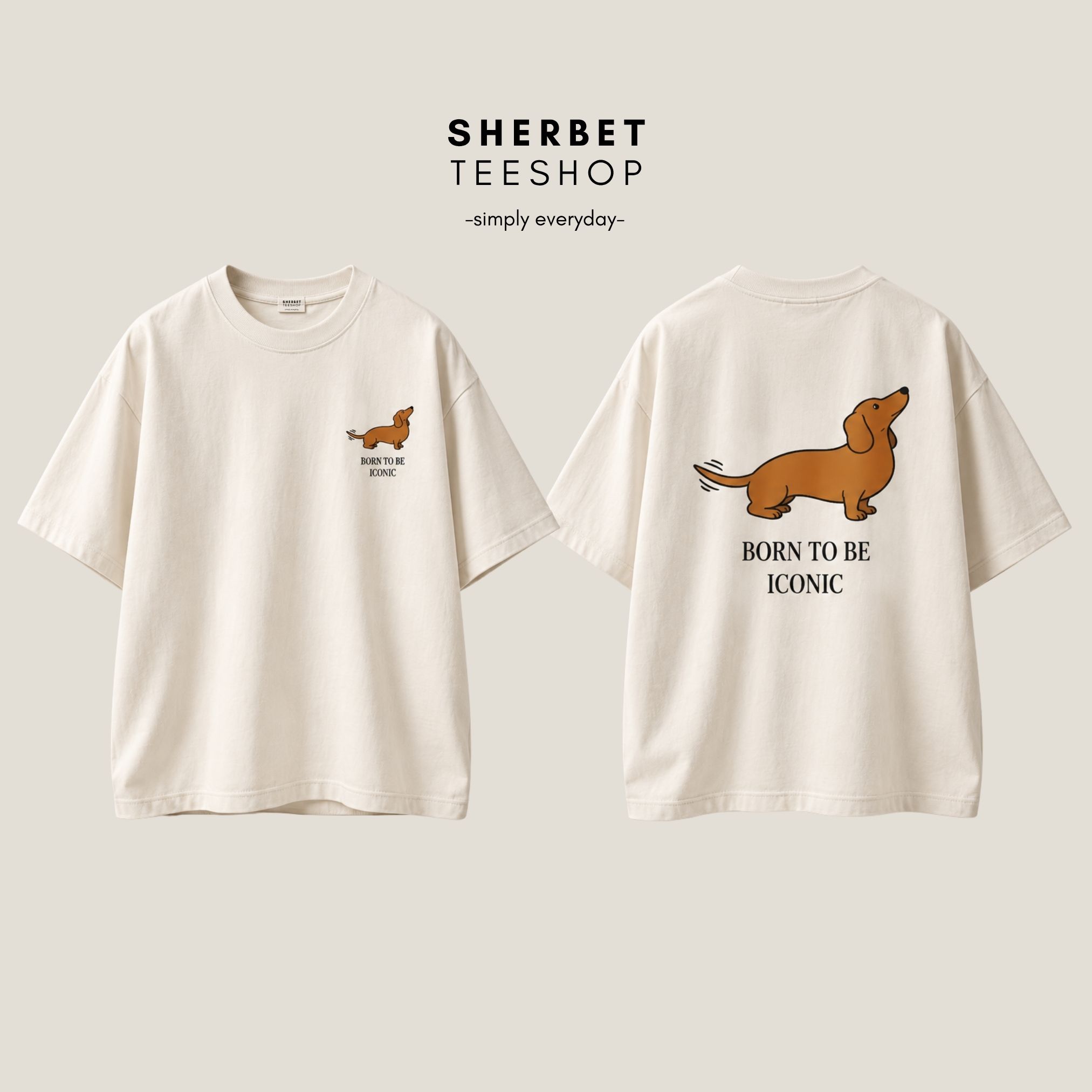 T-shirt Oversize : Born To be Iconic 🤎 - Image 1