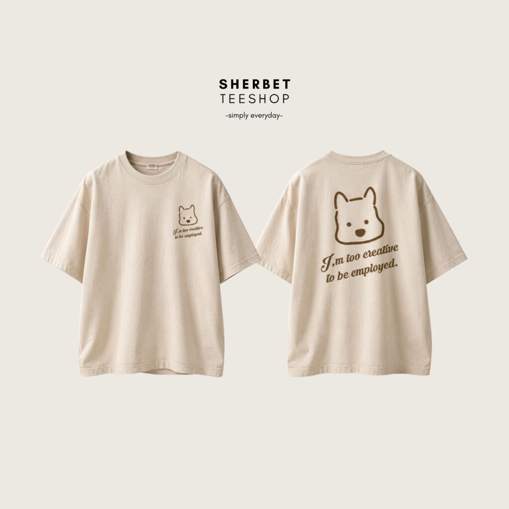 T-shirt Oversize : I'm too creative 🤎