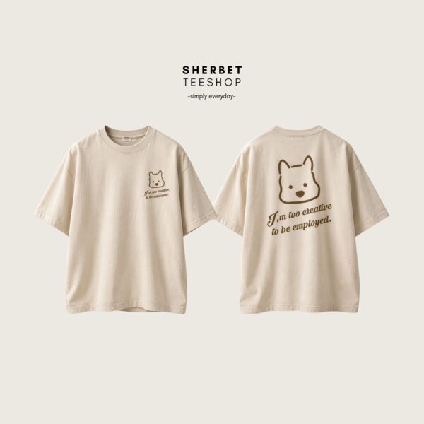 T-shirt Oversize : Cat / your mind 🤎 - Image 6