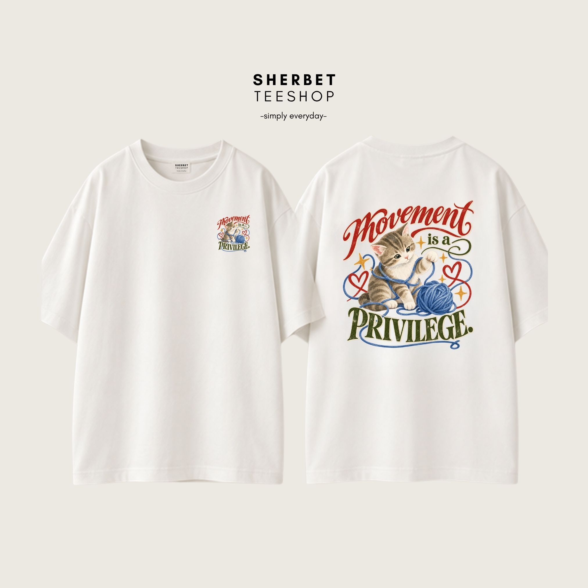 T-shirt Oversize : Cat Movement ❤️ - Image 2