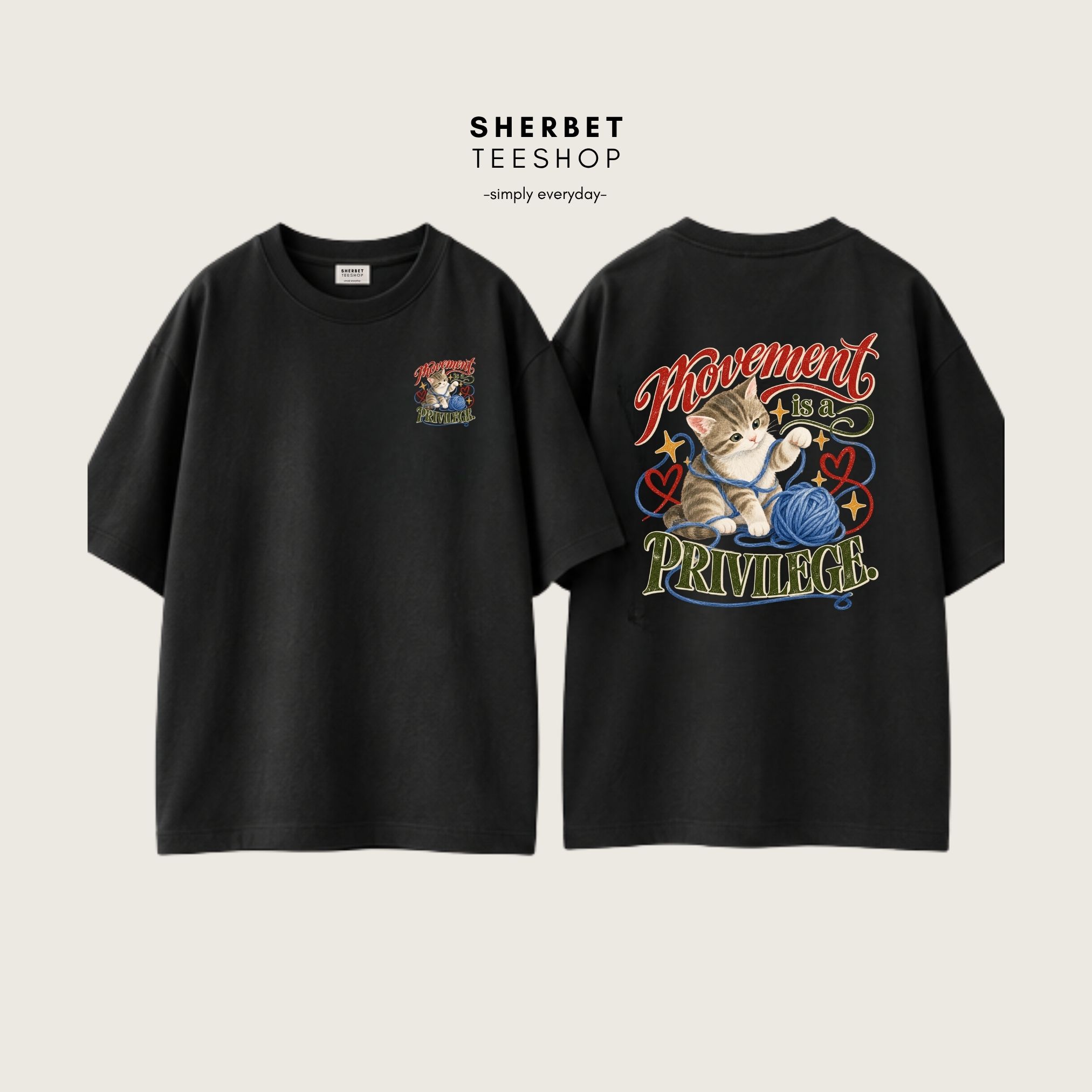 T-shirt Oversize : Cat Movement ❤️ - Image 3