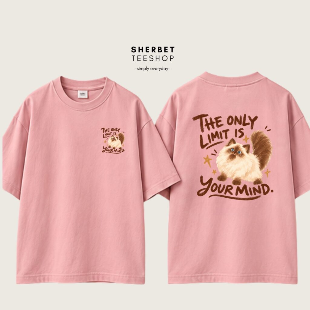 T-shirt Oversize : Cat / your mind 🤎