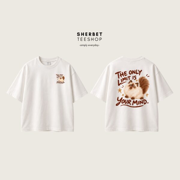 T-shirt Oversize : Cat / your mind 🤎 - Image 1