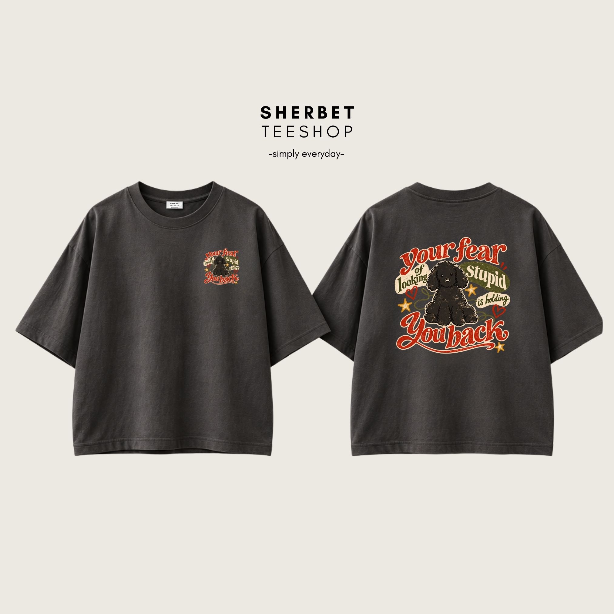 T-shirt Oversize : Dog ; Your fear 🖤 - Image 2