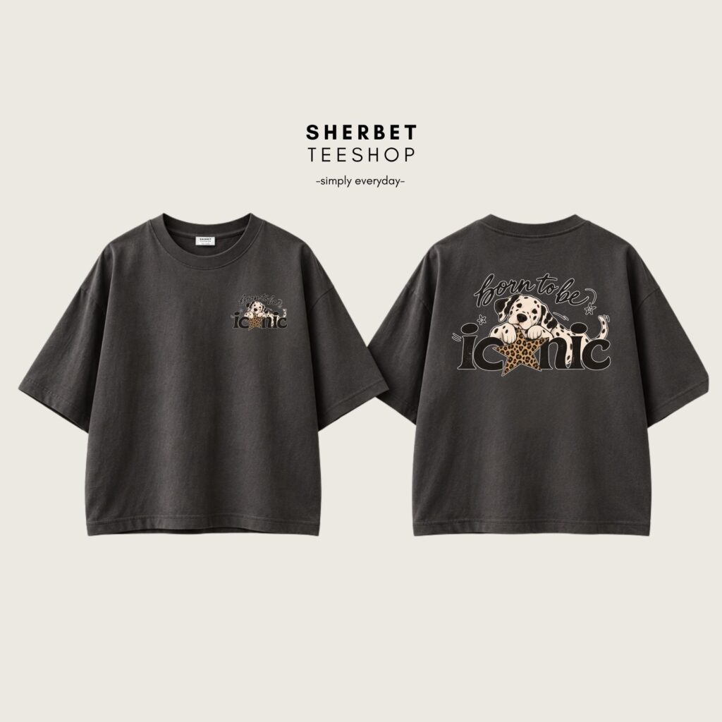 T-shirt Oversize : Dog ; Iconic 🖤