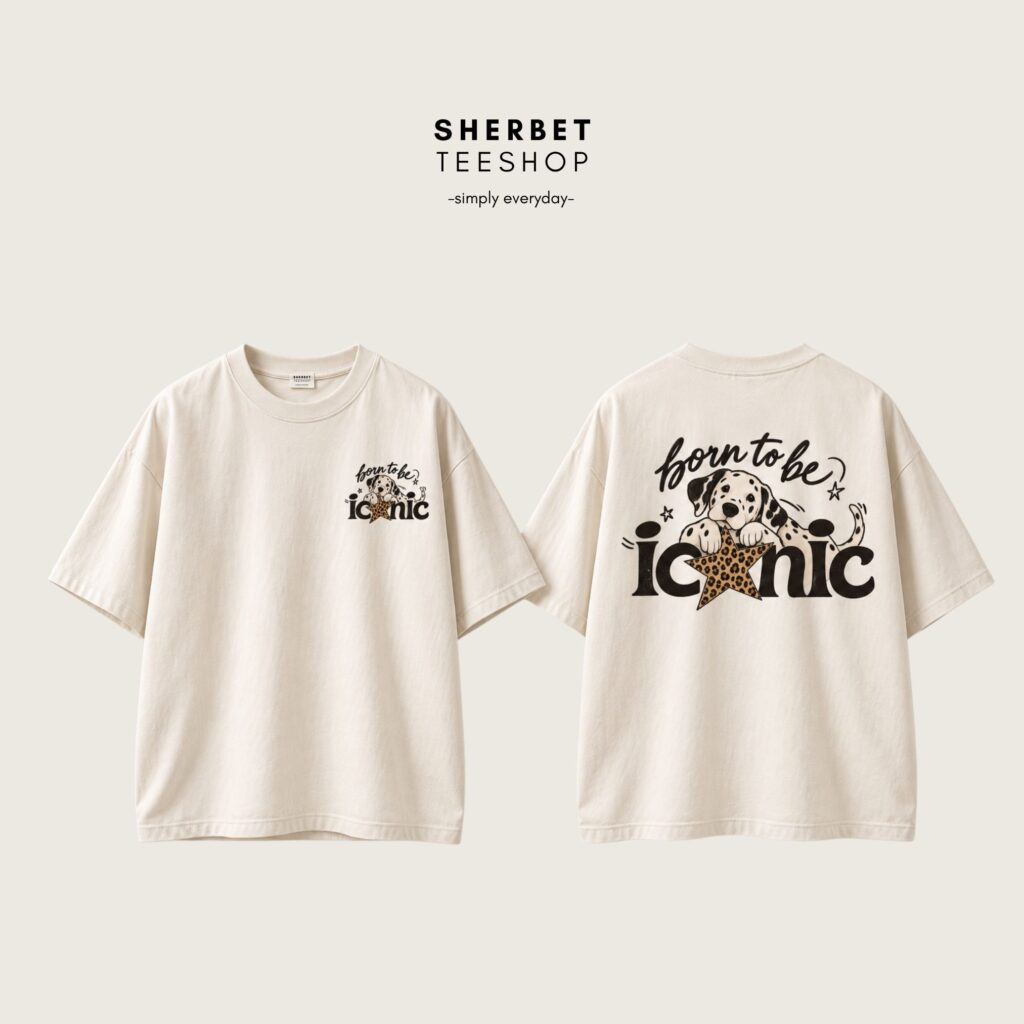 T-shirt Oversize : Dog ; Iconic 🖤