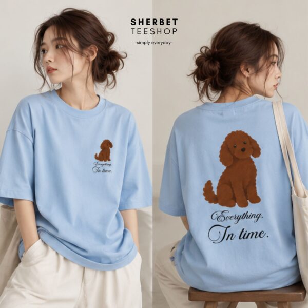 T-shirt Oversize : Everything in time 🩵 - Image 4