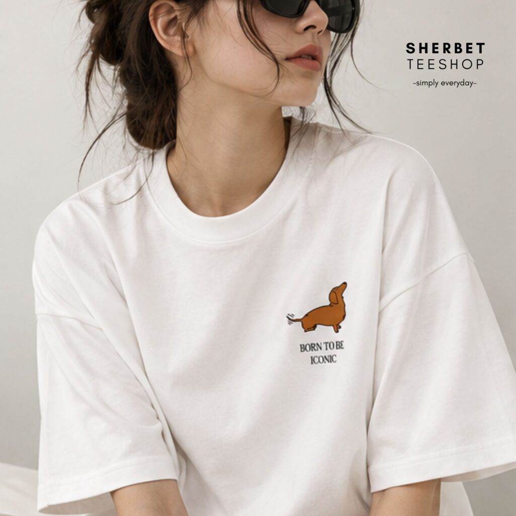 T-shirt Oversize : Born To be Iconic 🤎
