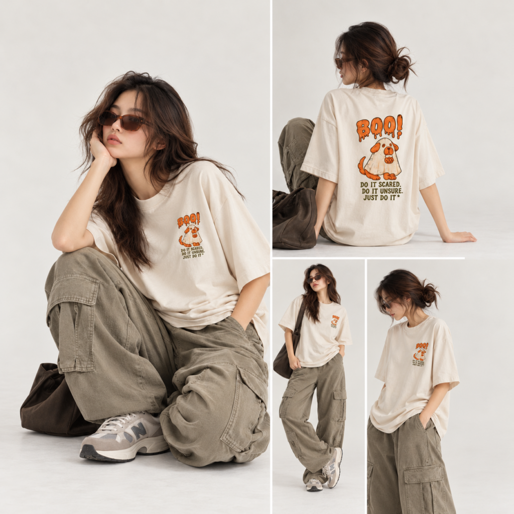 เสื้อยืดผ้าคอตตอน ทรง Oversize - Halloween 2026